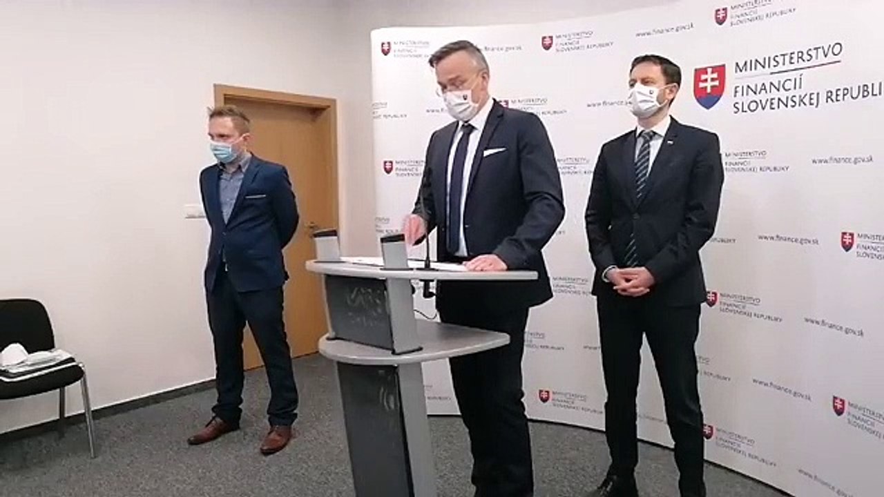 ZÁZNAM: Brífing ministra financií SR Eduarda Hegera a štátneho tajomníka MF SR Marcela Klimeka