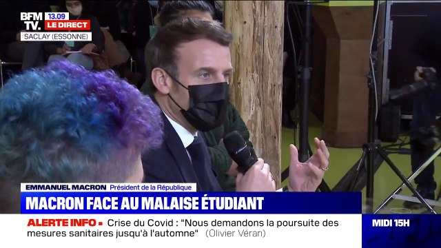 Emmanuel Macron face aux étudiants: On aura un 2e semestre avec le virus et beaucoup de contraintes