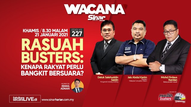 [LIVE] Rasuah busters: Kenapa rakyat perlu bangkit bersuara?