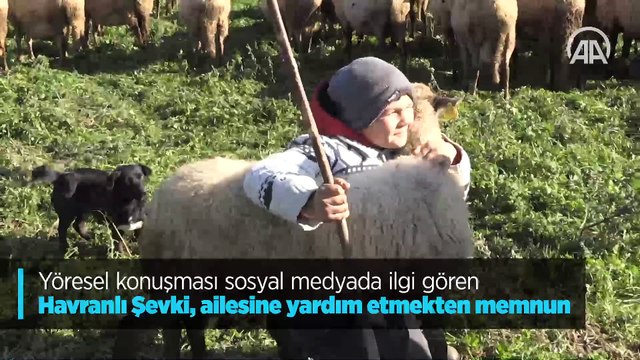 Yöresel konuşması sosyal medyada ilgi gören Havranlı Şevki, ailesine yardım etmekten memnun