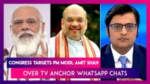 Congress Senior Leaders Target PM Narendra Modi, HM Amit Shah Over TV Anchor Arnab Goswami’s WhatsApp Chats