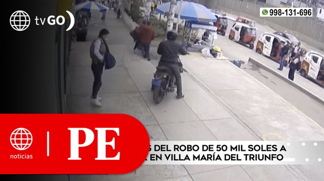 Imágenes inéditas del robo de 50 mil soles a banco en Villa María del Triunfo | Primera Edición
