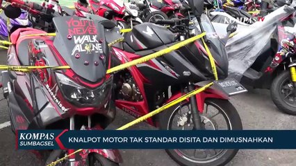 Knalpot Motor Tak Standar Disita Dan Dimusnahkan