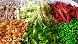 Alizasehar vlogs Vegetable Fried Rice Recipe Village Cooking Fried Rice Restaurant Style Chinese Rice