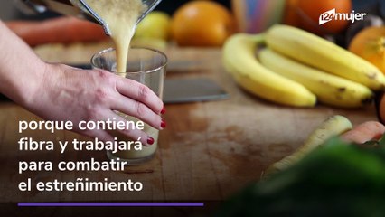 Licuado de banana y avena para tratar el estreñimiento