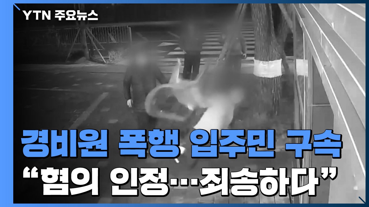 '경비원 폭행' 30대 입주민 구속..."피해자에 죄송하다" / YTN
