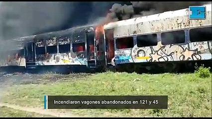 Incendiaron vagones y se vieron densas columnas de humo hasta en el centro platense