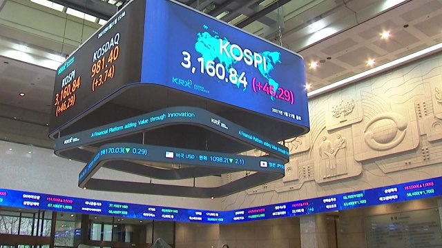 코스피, '바이든 취임' 속 사상 최고치 경신...3,160 마감 / YTN