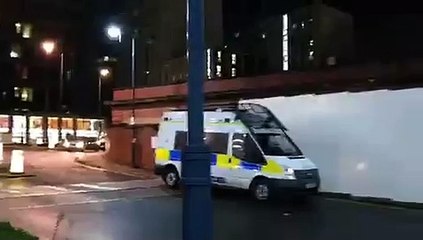 Fire and police at the Leeds General Infirmary on Thursday, January 21.