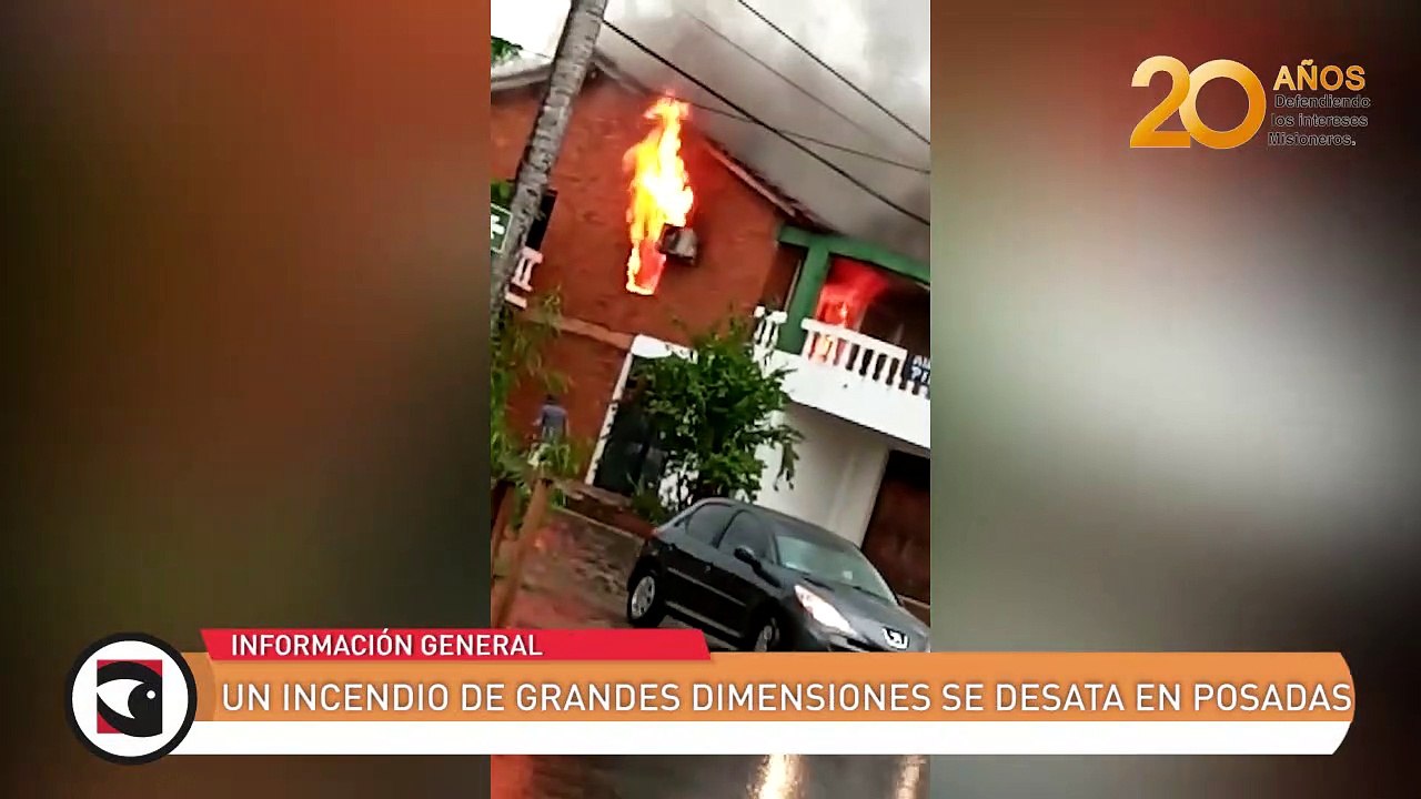 Un incendio de grandes dimensiones se desata en Posadas