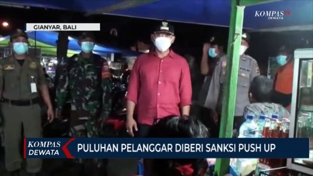 Puluhan Pelanggar PROKES Diberi Sanksi Push Up