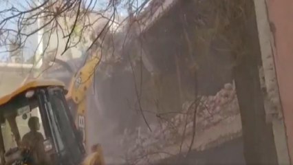 Mansion of fugitive don demolished in Meerut