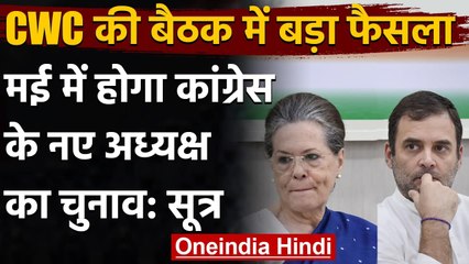 CWC Meeting Big decision : Congress President पद के लिए 29 मई को सकता है चुनाव | वनइंडिया हिंदी