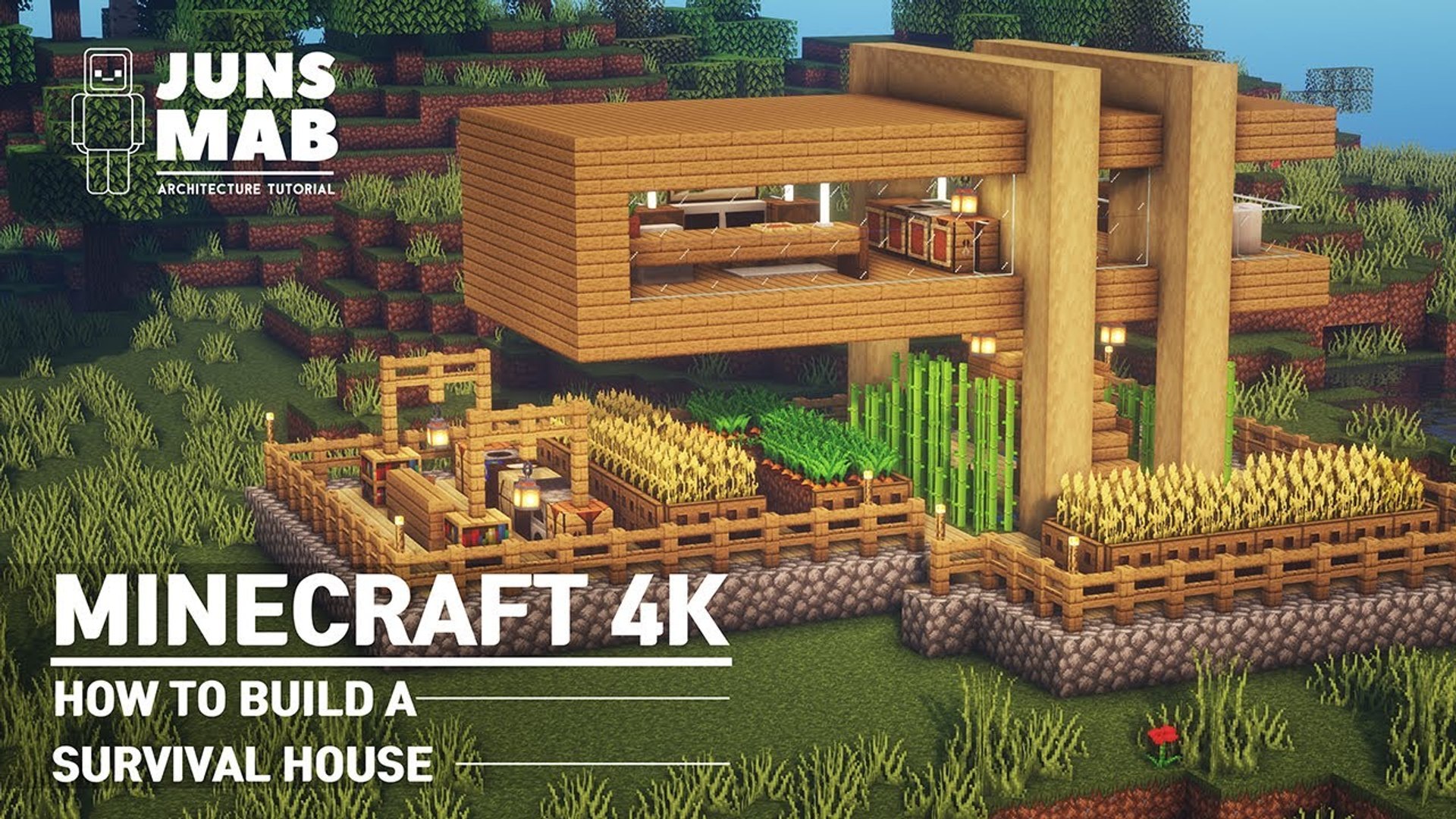 ⚒️ Minecraft  How To Build a Simple Survival House Minecraft Map