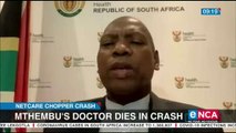 Mthembu's doctor dies in a crash