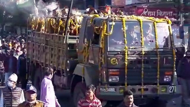 शहीद जवान का पार्थिव देह पहुँचा उज्जैन, उमड़ा जनसैलाब