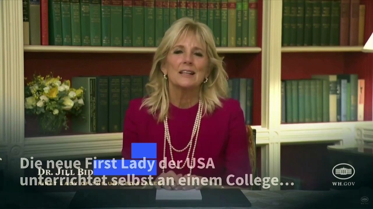 First Lady Jill Biden dankt Lehrern für 'heldenhaften' Einsatz
