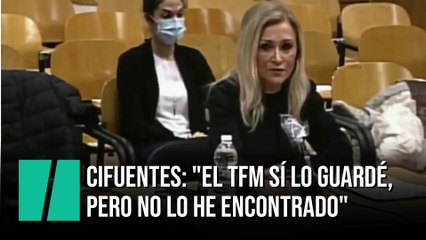 Cifuentes: "El TFM sí lo guardé, pero no lo he encontrado"