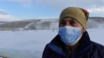 Kars eksi 23’ü gördü, Kars Baraj gölü yeniden dondu