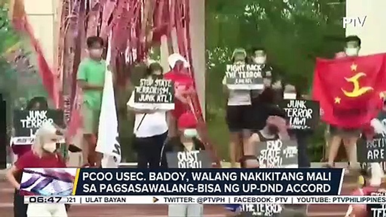 PCOO Usec. Badoy, walang nakikitang mali sa pagsasawalang-bisa ng UP-DND accord