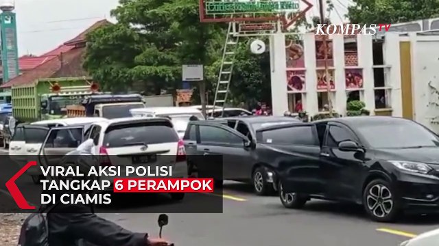 Viral Aksi Polisi Tangkap 6 Perampok Setengah Miliar di Ciamis