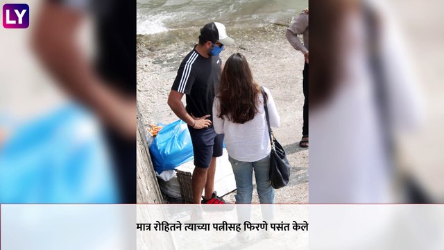 Rohit Sharma आणि पत्नी Ritika Sajdeh यांची गेट वे ऑफ इंडिया येथे भ्रमंती, पाहूयात फोटो