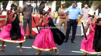 கலைஞர்களின் கலைநிகழ்ச்சி ஒத்திகை குடியரசு தினத்துக்காக!