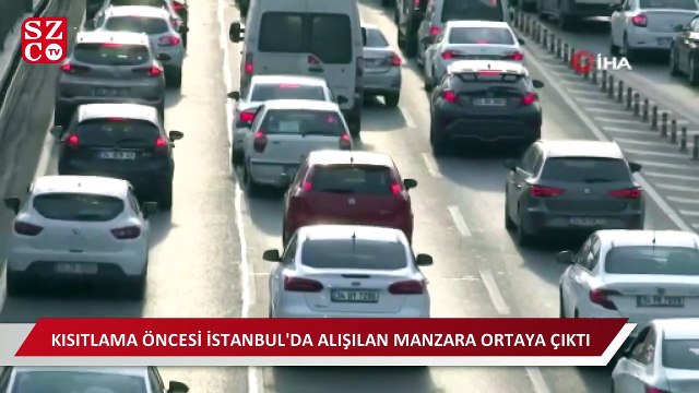 Kısıtlama öncesi İstanbul’da trafik yoğunluğu oluştu