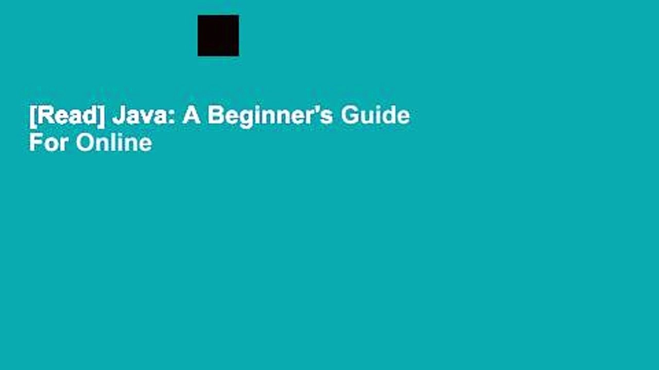 [Read] Java A Beginner's Guide For Online video Dailymotion