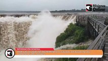 Por las lluvias se incrementó el caudal de agua en las Cataratas del Iguazú