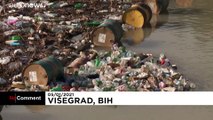Presas llenas de basura y ríos contaminados en los Balcanes