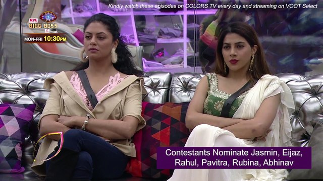 Bigg Boss 14 Ep 37 Updates | 24 Nov 2020: Rubina, Abhinav, Rahul, Jasmin, Pavitra, Aly Nominated