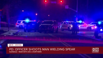 PD: Man with spear shot by police near 59th Avenue and Northern