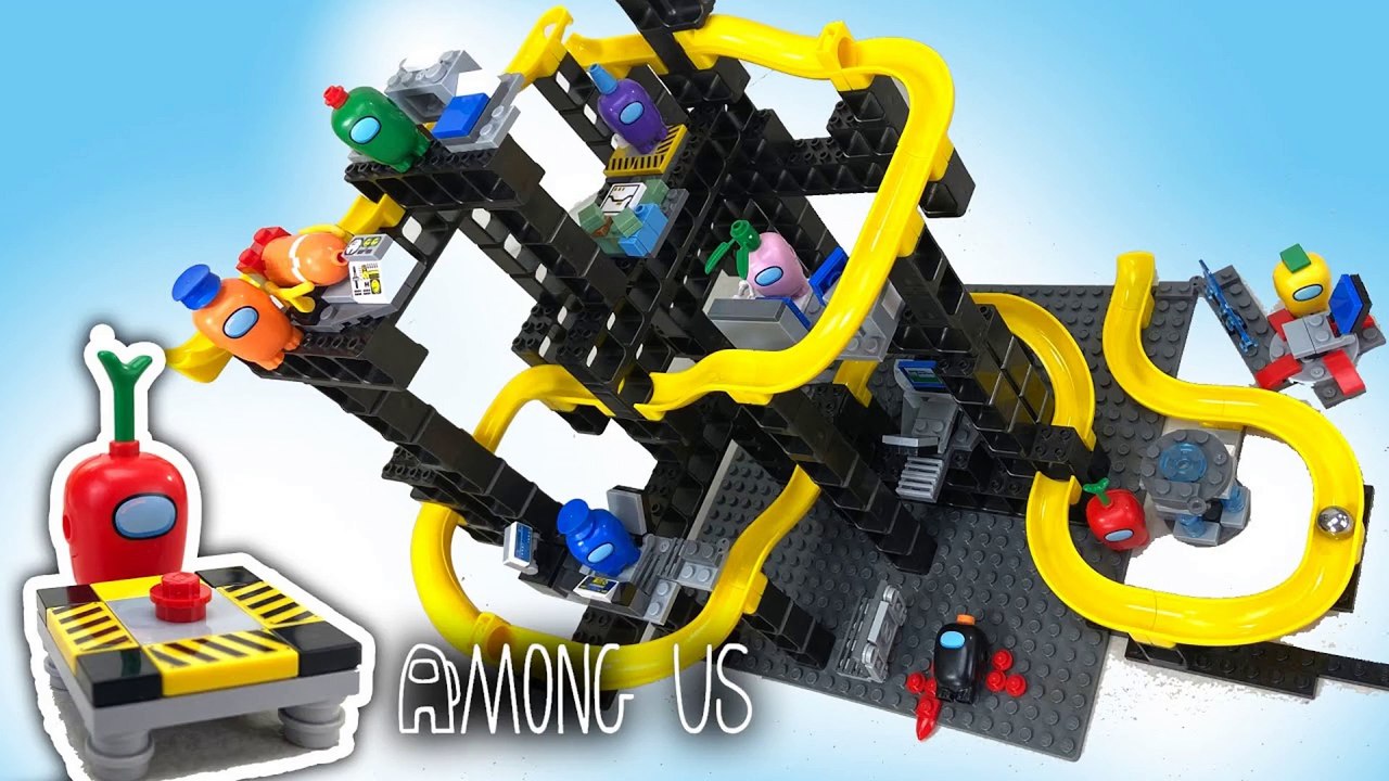 AMONG US Marble Run with Lego and Hubelino (Interactive movie)