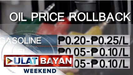 Oil price rollback, ipatututpad sa susunod na linggo