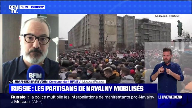 Plusieurs milliers de manifestants sont dans la rue à Moscou en soutien à l'opposant russe Alexeï Navalny