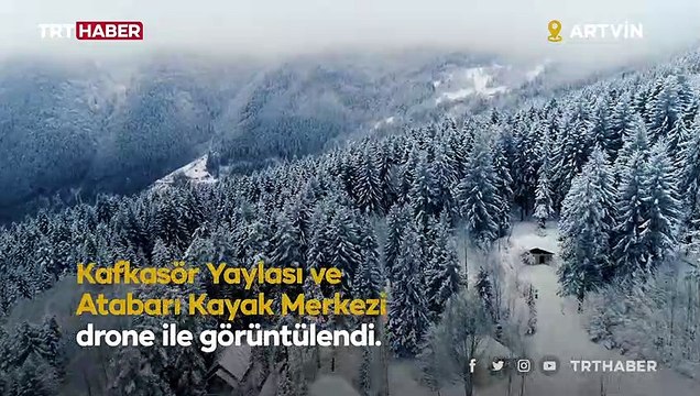 Kafkasör Yaylası kış manzarasıyla büyülüyor