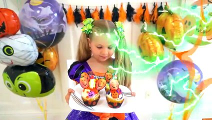 Diana se Prepara para una Fiesta de Halloween