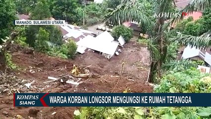 Terjadi Longsor di Manado, 2 Rumah Rusak Parah