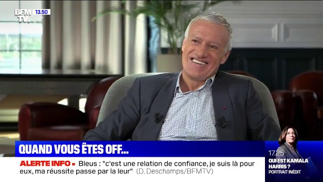 Didier Deschamps tient la planche pendant une heure sur les coudes