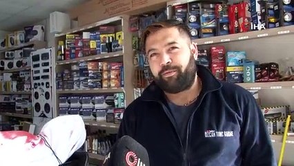 Kanlı, kefenli modifiye araç polisi harekete geçirdi