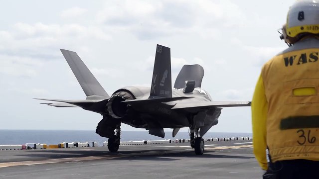 F-35B Lightning II Operations aboard Amphibious Assault Ship USS Wasp (LHD 1).