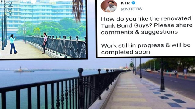 Hyderabad : KTR Shares Tank Bund New Look | Oneindia telugu