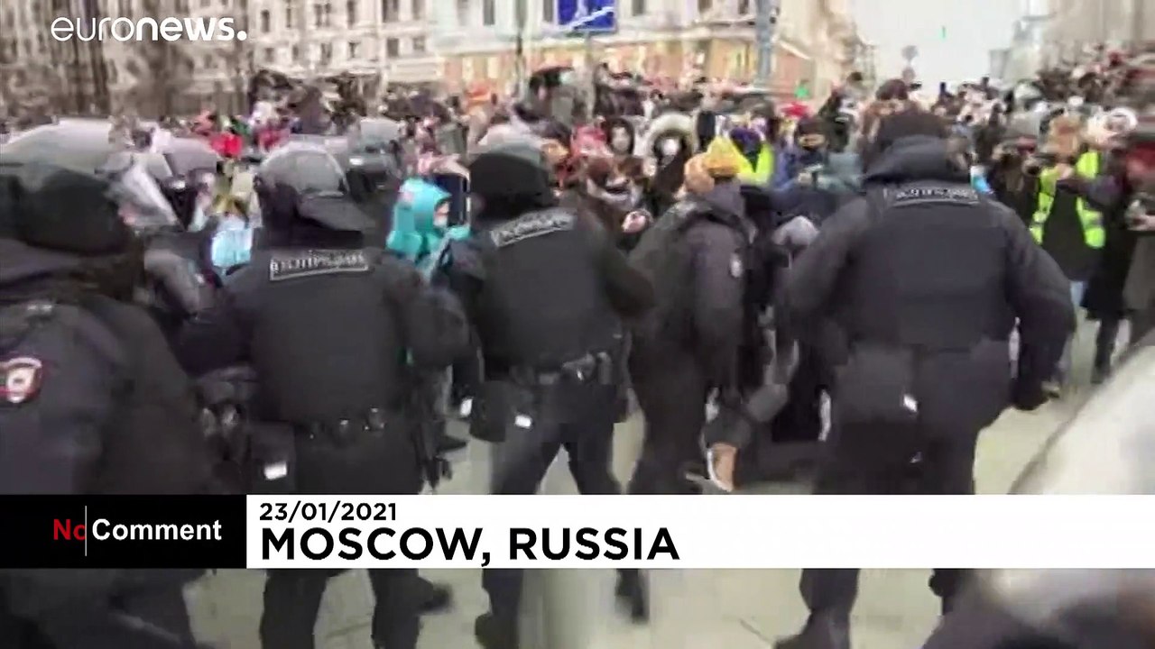 Puschkin-Platz in Moskau: Kundgebung für Nawalny