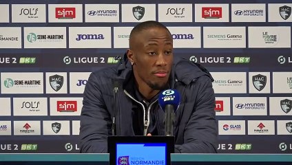 Après HAC - Guingamp (0-0), réactions de Fernand Mayembo