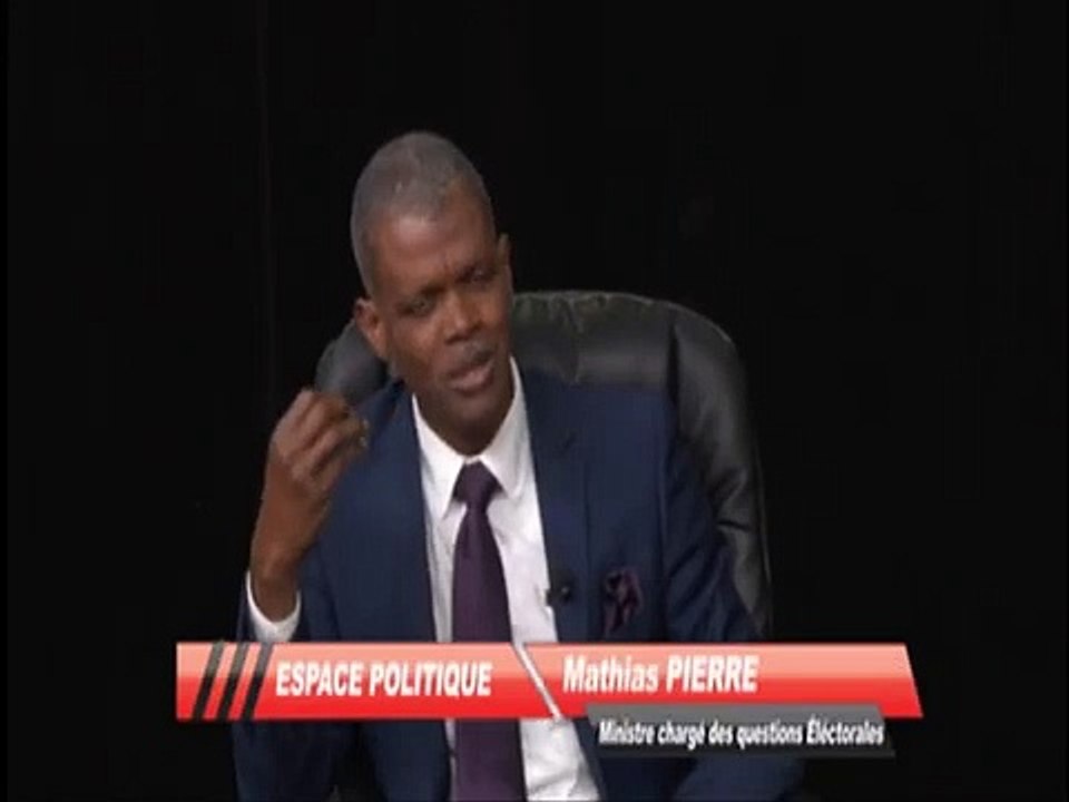 Mathias PIERRE, Ministre chargé des questions électorales / Espace politique / Vendredi 22 Janvier