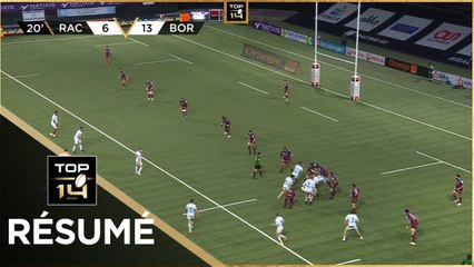 TOP 14 - Résumé Racing 92-Union Bordeaux-Bègles: 32-33 - J19 - Saison 2020/2021