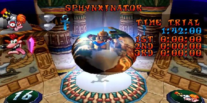 Crash Bandicoot 3 - Sphynxinator - Time Trial - PLAYSTATION SONY Walkthrough