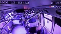 Metrobüste unutulan çantayı alan şahıs önce kameraya sonra polise yakalandı