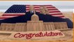 Indian sand artist sends good wishes to Biden and Harris